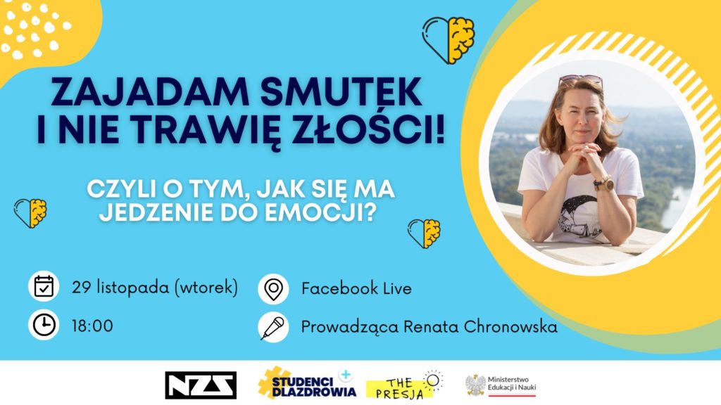 Baner promujący webinar ze zdjęciem prowadzącej.