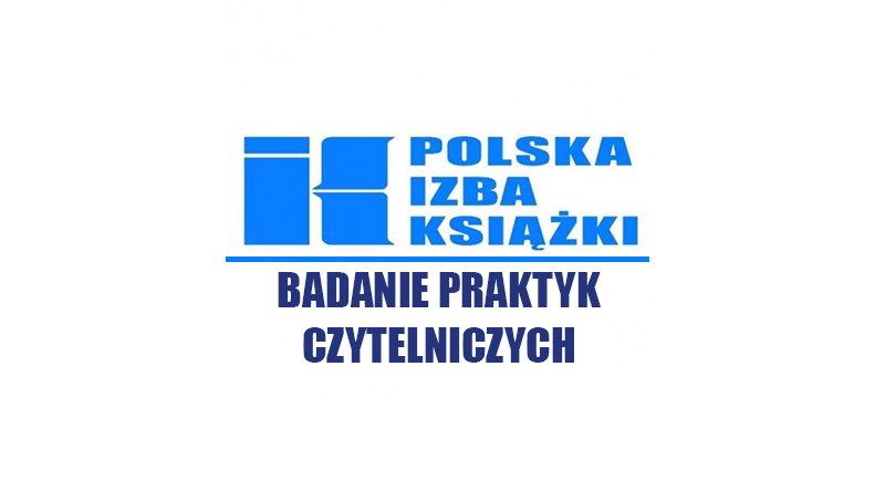 Grafika z białym tle i logiem Polskiej Izby Książek oraz napisem Badanie Praktyk Czytelniczych