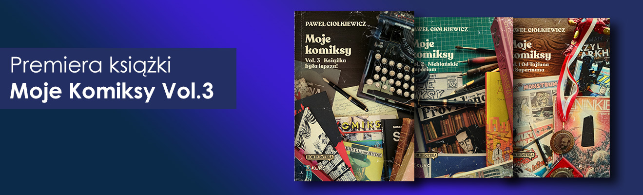 Zdjęcia trzech okładek książek Pawła Ciołkiewicza
