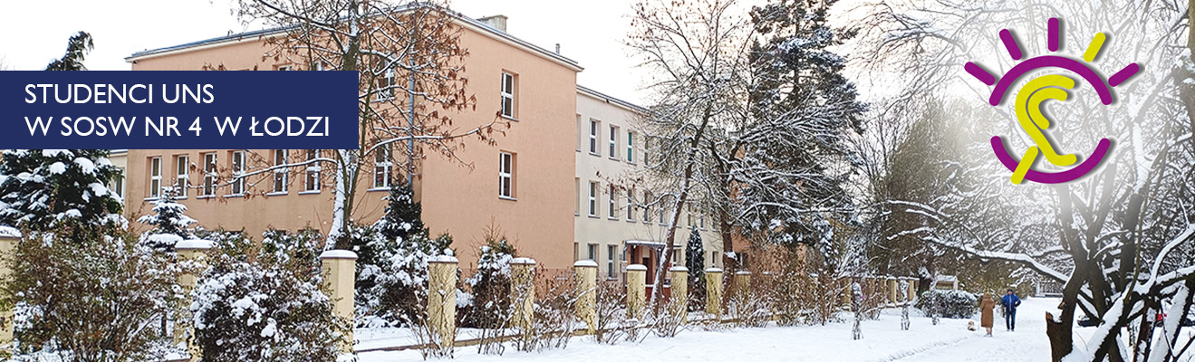 Zdjęcie budynku SOSW nr 4 zimą w śniegu
