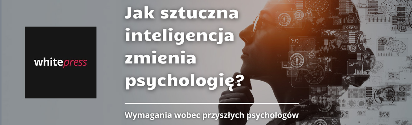 Zdjęcie zamyślonej kobiety i napisy