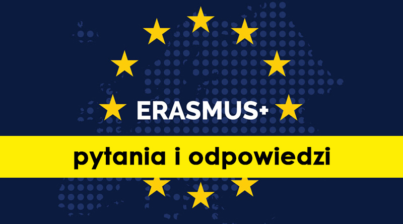 Logo europejskie Erasmus + napisy