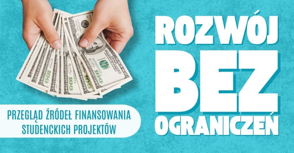 Ręka z gotówką i napisy.